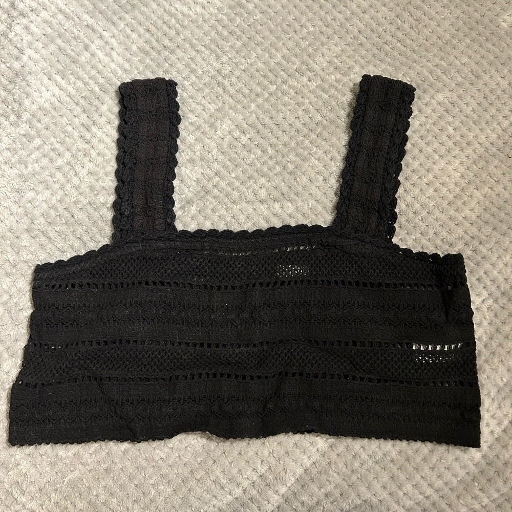 NWOT aerie crochet cropped tank top